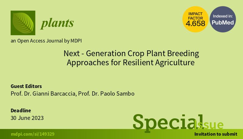 Next-Generation Crop Plant Breeding Approaches for Resilient Agriculture